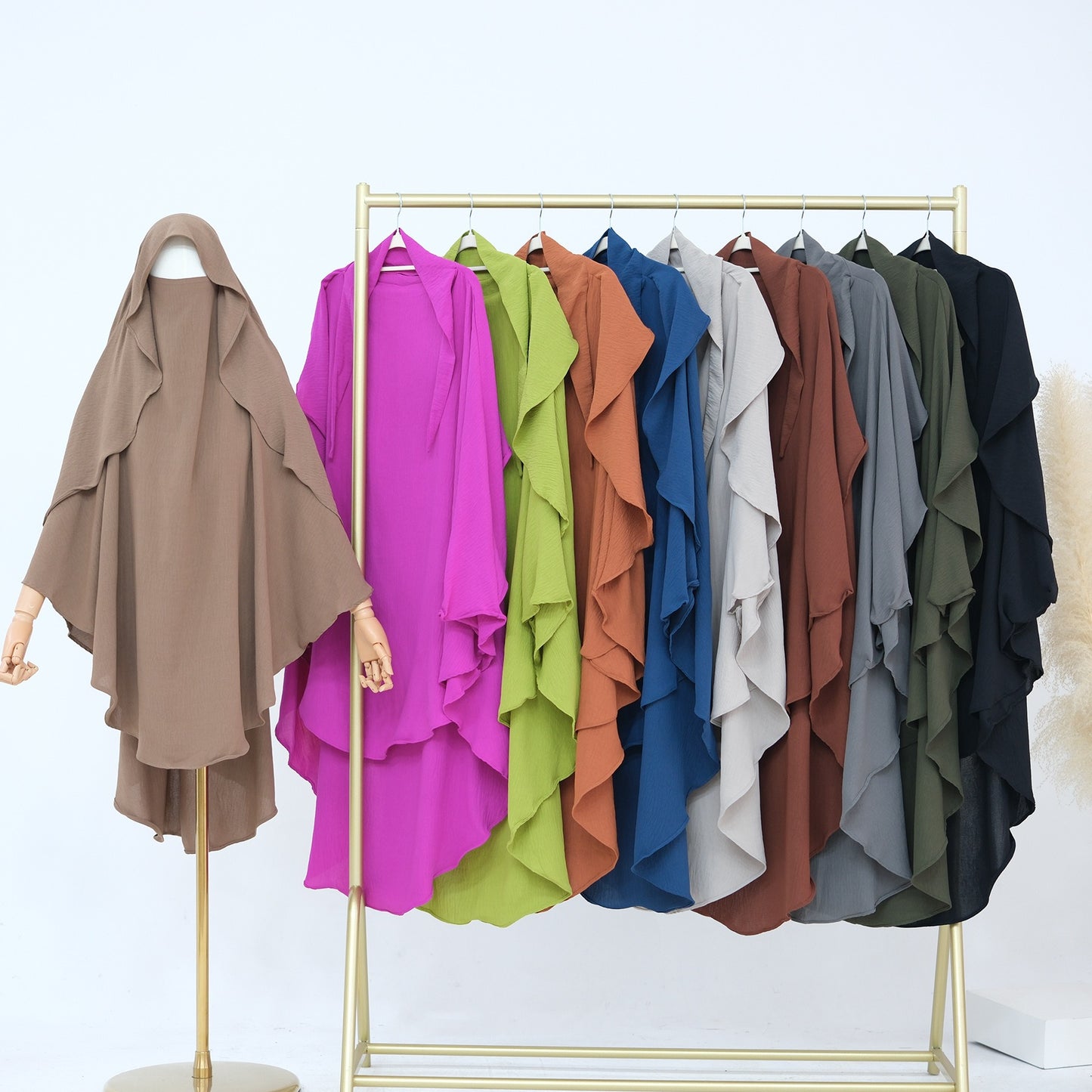 MH29 One-Layer Crepe Khimar │ Breathable Prayer Hijab