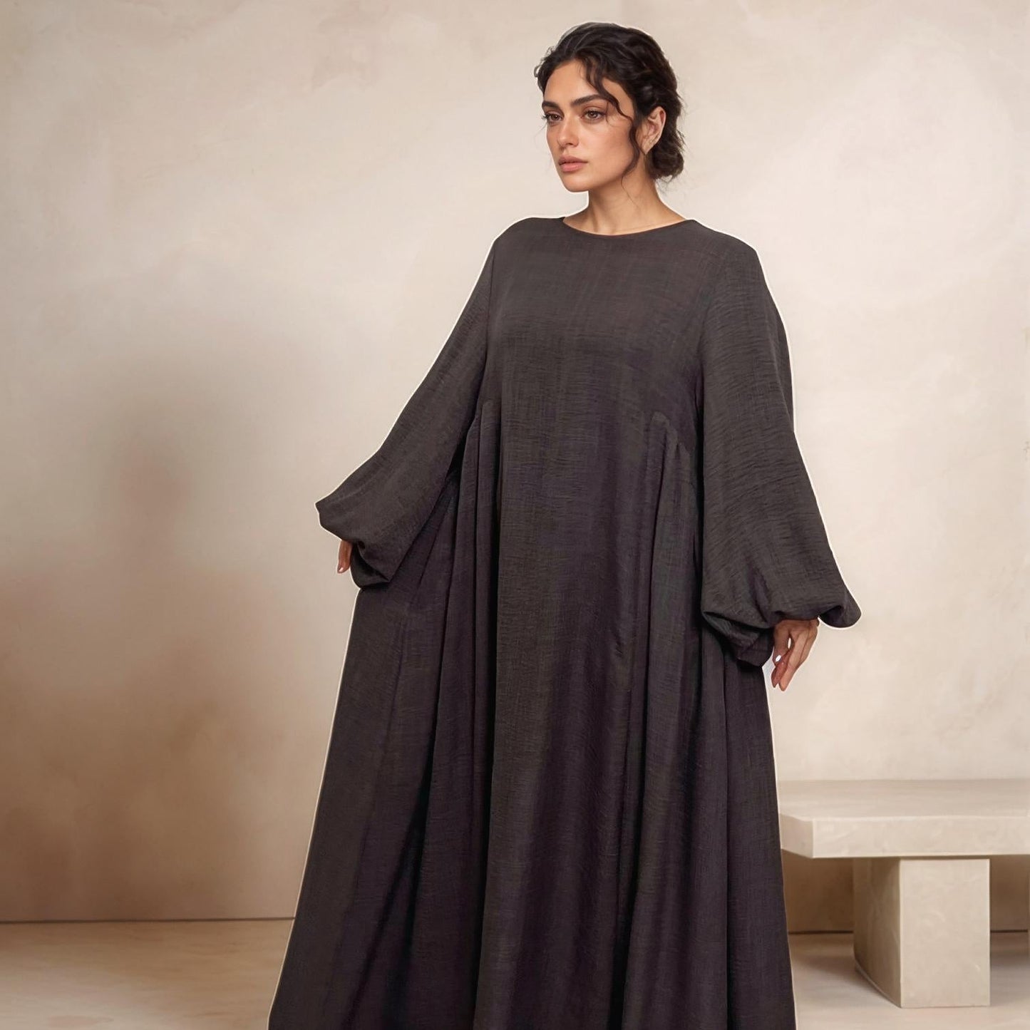 MH18 Nursing Zip Pocket Abaya – Single-Zip, Reversible Front/Back Wear for Prayer, Umrah & Hajj