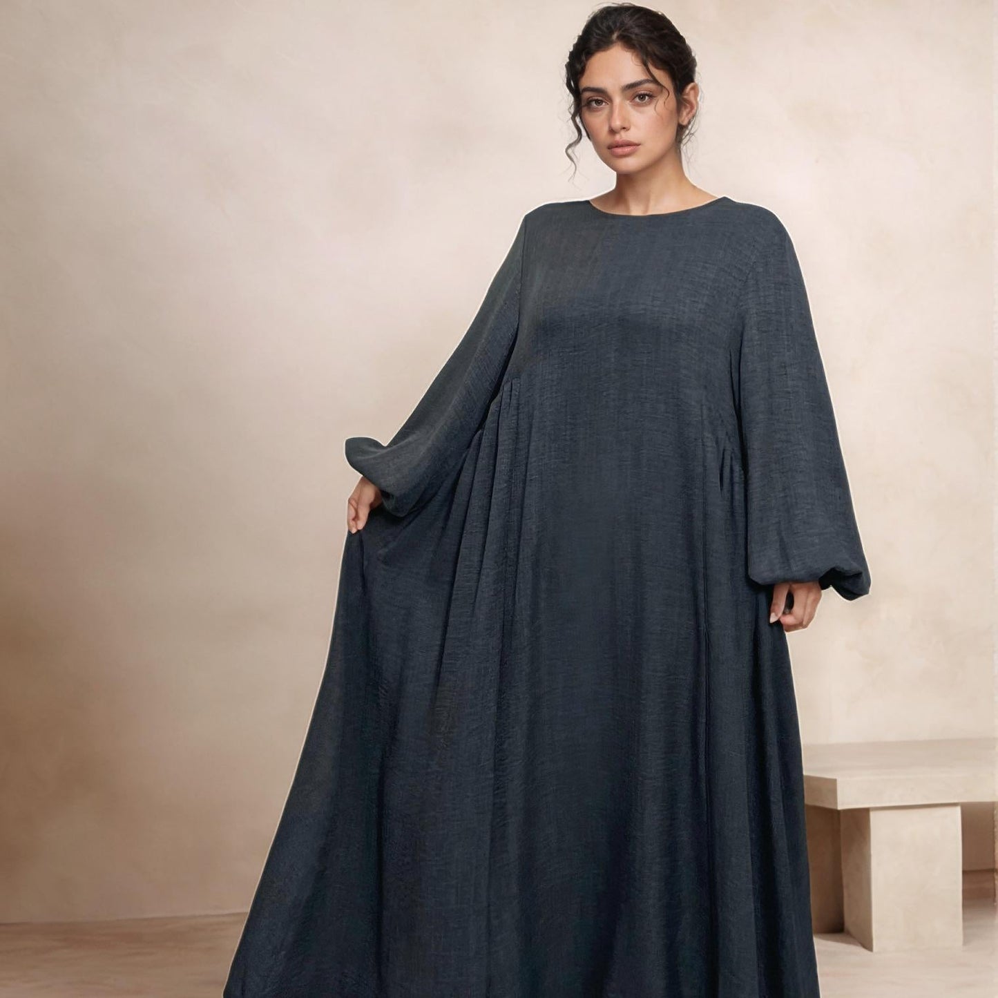 MH18 Nursing Zip Pocket Abaya – Single-Zip, Reversible Front/Back Wear for Prayer, Umrah & Hajj