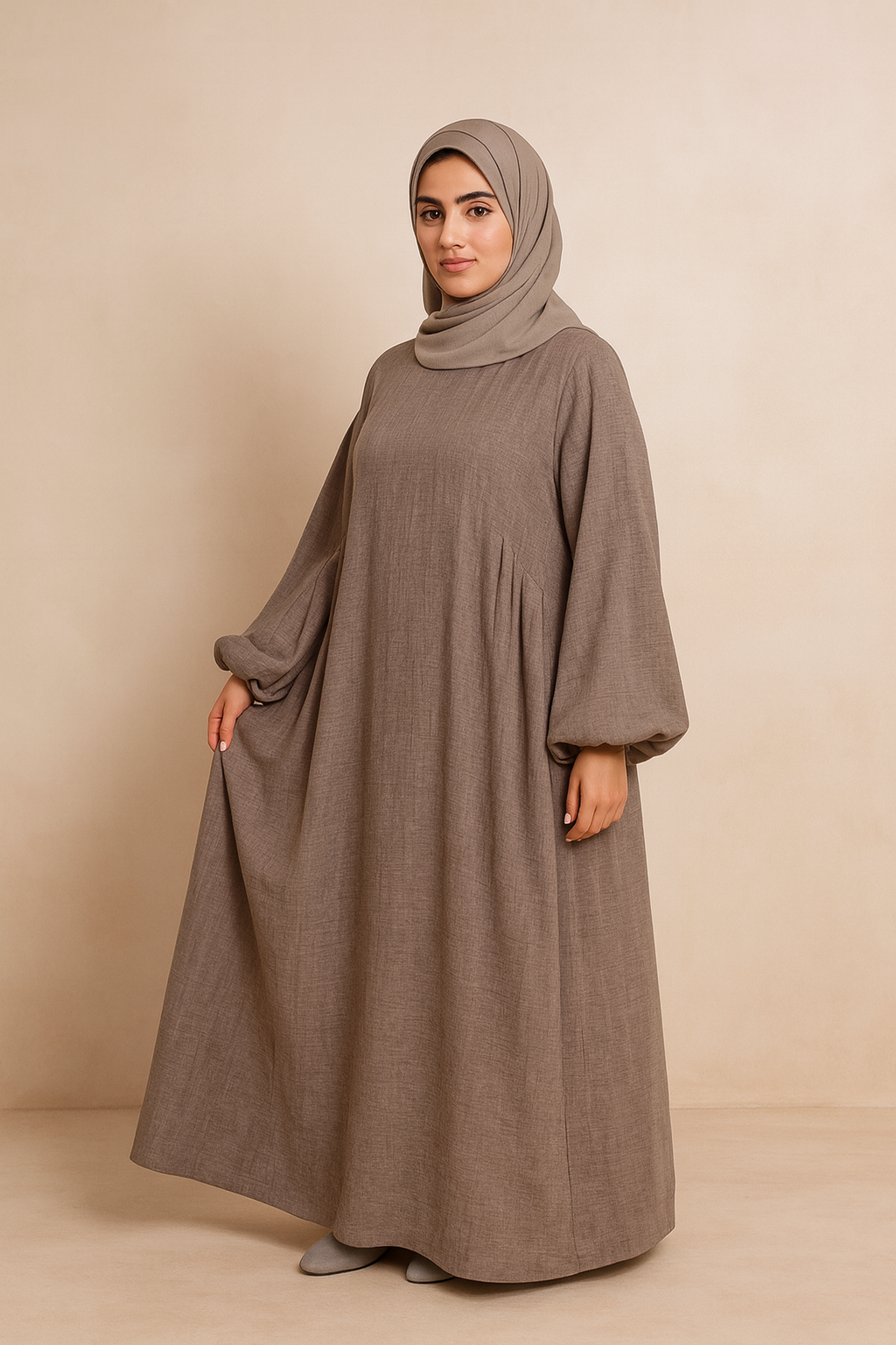 MH18 Nursing Zip Pocket Abaya – Single-Zip, Reversible Front/Back Wear for Prayer, Umrah & Hajj
