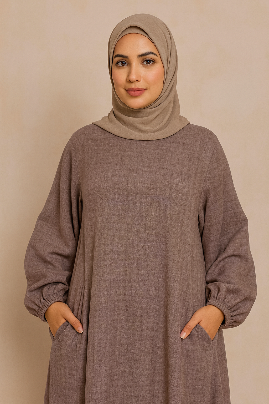 MH18 Nursing Zip Pocket Abaya – Single-Zip, Reversible Front/Back Wear for Prayer, Umrah & Hajj