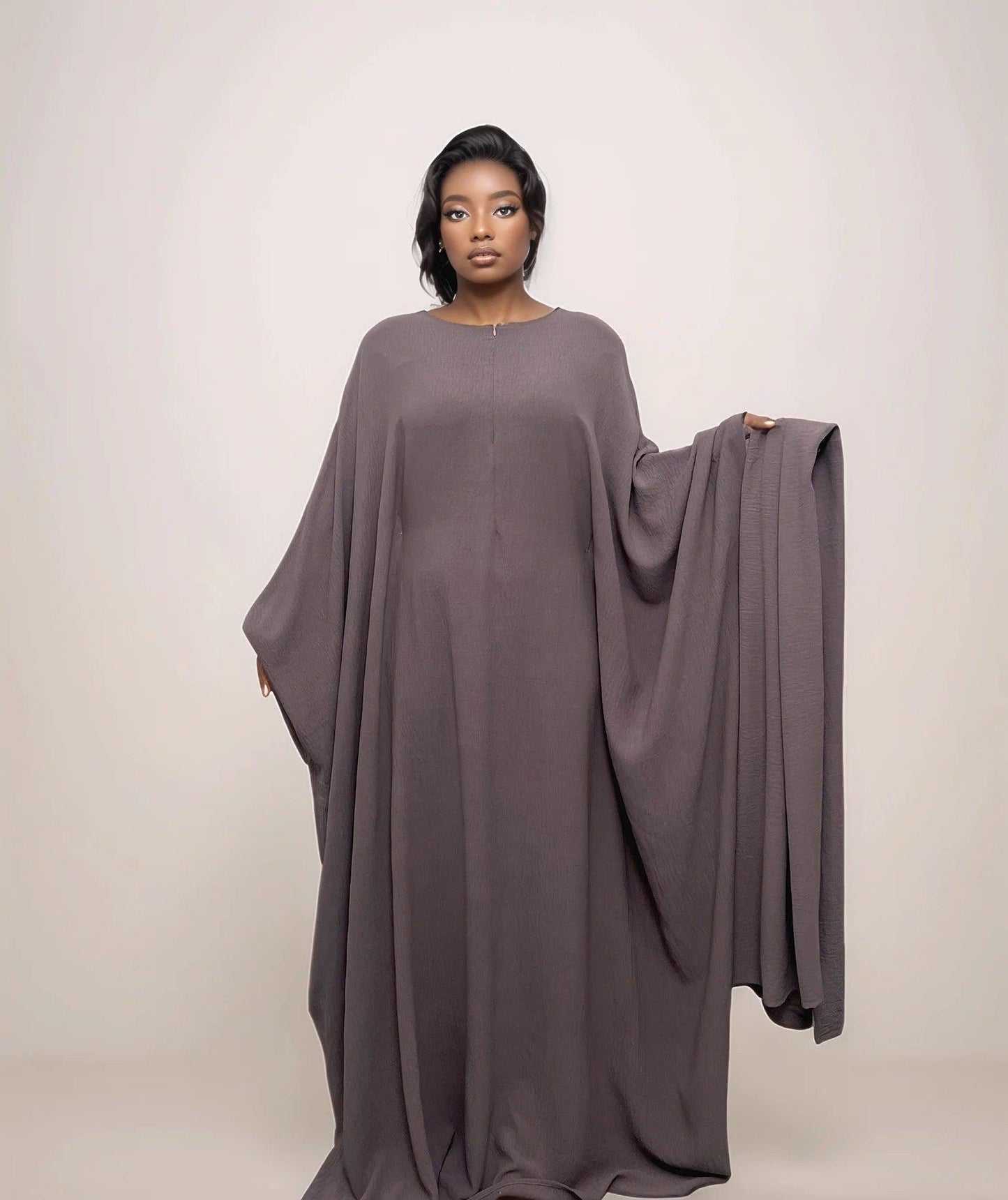 Crepe Hooded One-Piece Abaya with Attached Hijab | Modest Islamic Prayer Wear - Mahathelabel
