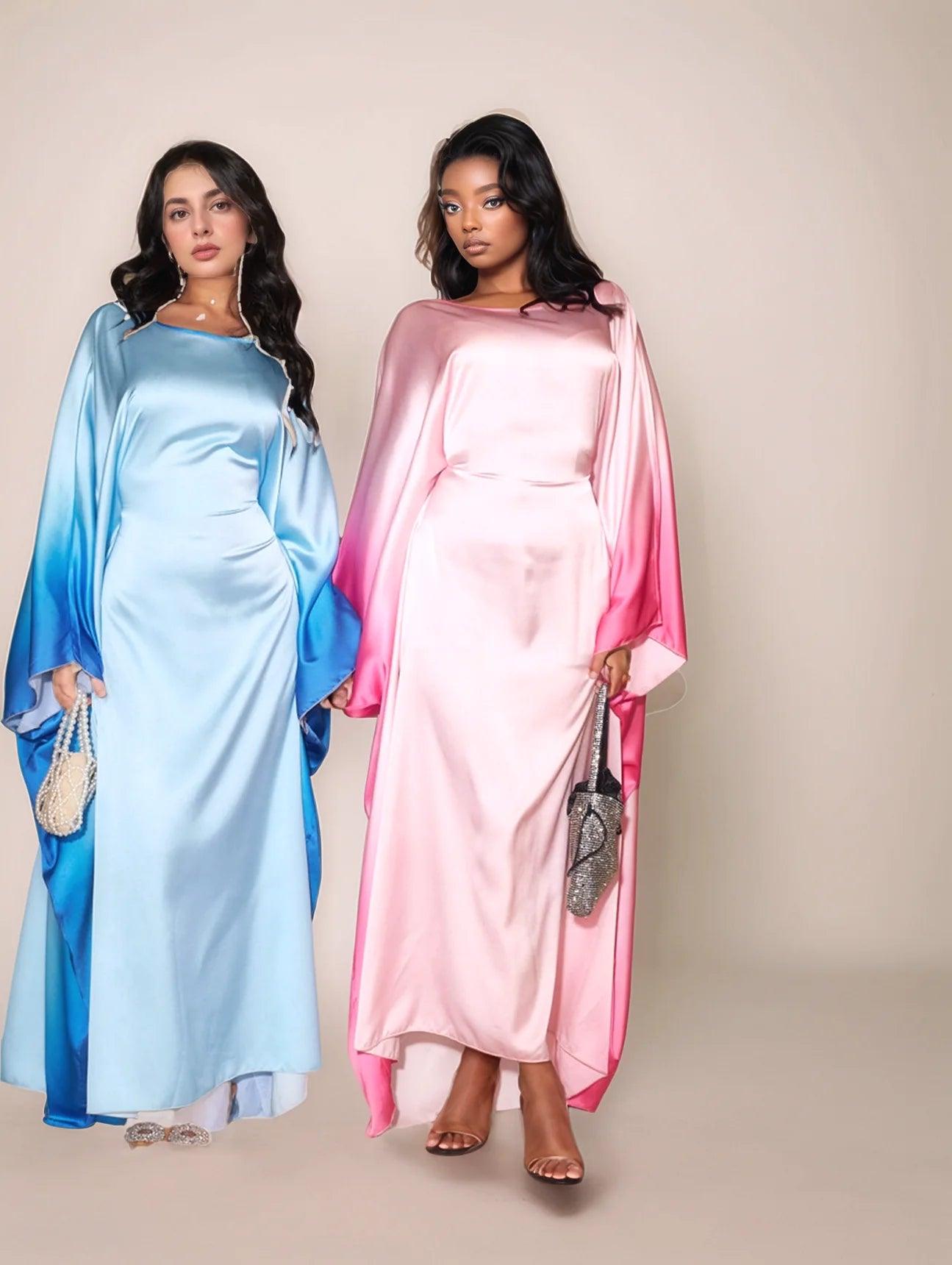 Farasha Butterfly Modest Abaya Pink - Elegant Wear for Muslim Women - Mahathelabel