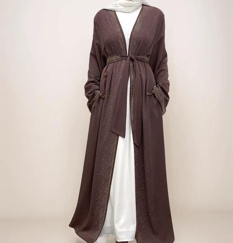 Galaxy Glitter Diamond Robe | Elegant Shimmering Islamic Dress for Women - Mahathelabel