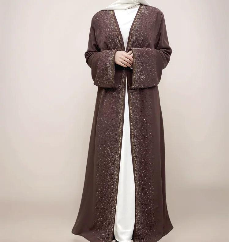 Galaxy Glitter Diamond Robe | Elegant Shimmering Islamic Dress for Women - Mahathelabel