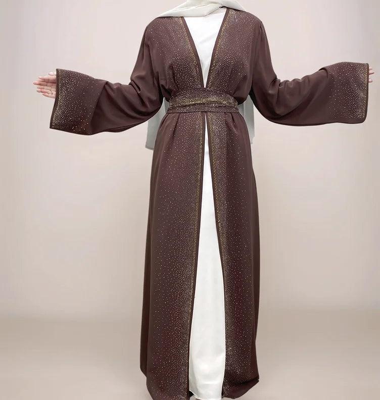 Galaxy Glitter Diamond Robe | Elegant Shimmering Islamic Dress for Women - Mahathelabel
