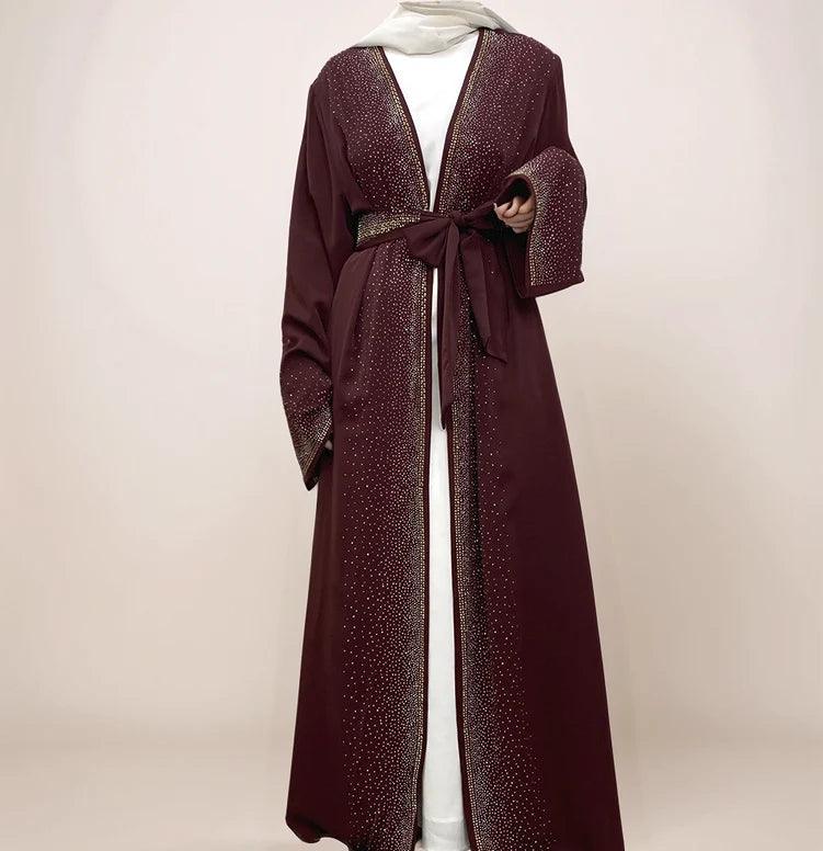 Galaxy Glitter Diamond Robe | Elegant Shimmering Islamic Dress for Women - Mahathelabel