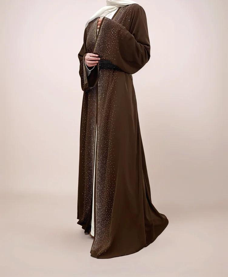 Galaxy Glitter Diamond Robe | Elegant Shimmering Islamic Dress for Women - Mahathelabel