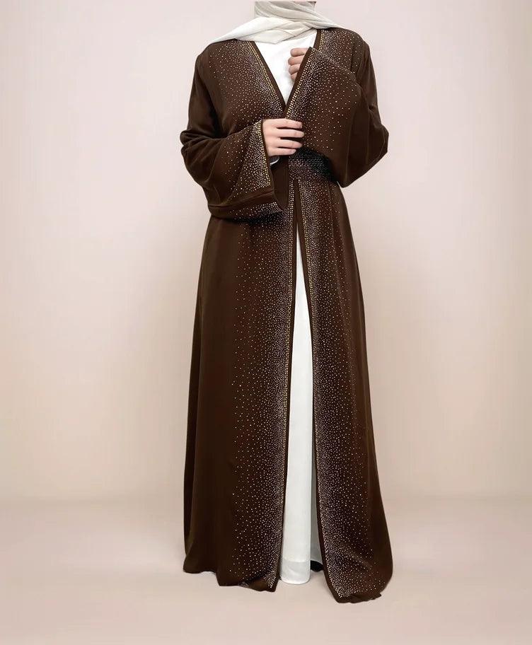 Galaxy Glitter Diamond Robe | Elegant Shimmering Islamic Dress for Women - Mahathelabel