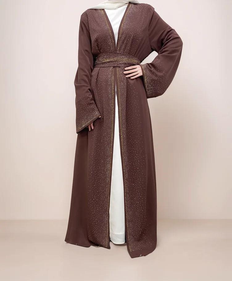 Galaxy Glitter Diamond Robe | Elegant Shimmering Islamic Dress for Women - Mahathelabel