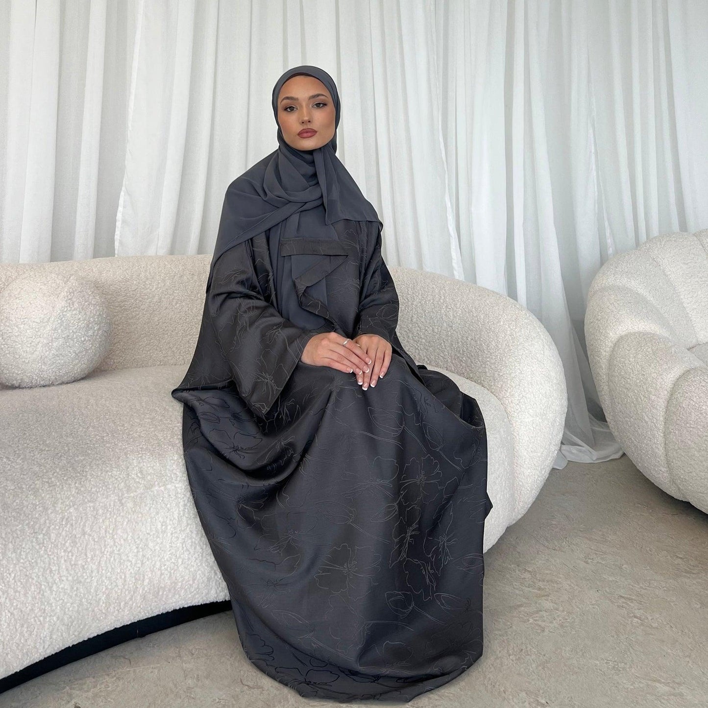 Layla Elegant Kaftan Maxi Dress | Ramadan Party Gown for Muslim Women - Mahathelabel