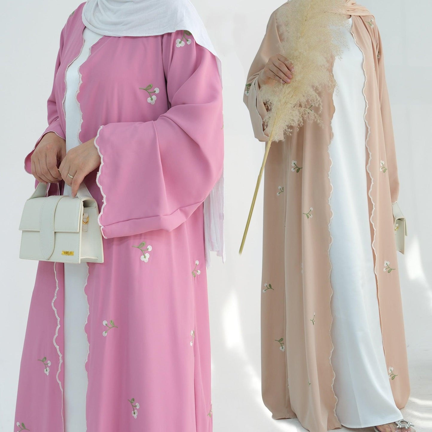 Amira Flower Embroidered Elegant Lace Cardigan - Mahathelabel