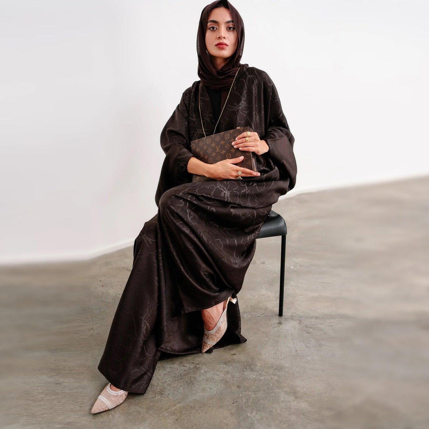 Layla Elegant Kaftan Maxi Dress | Ramadan Party Gown for Muslim Women - Mahathelabel