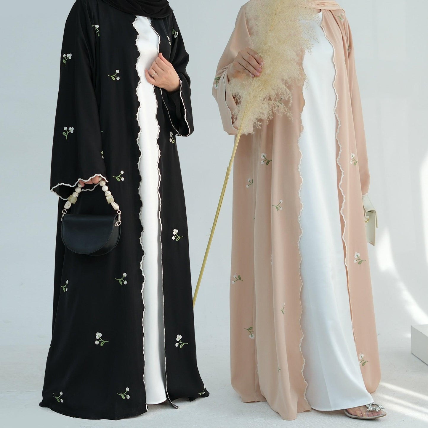 Amira Flower Embroidered Elegant Lace Cardigan - Mahathelabel