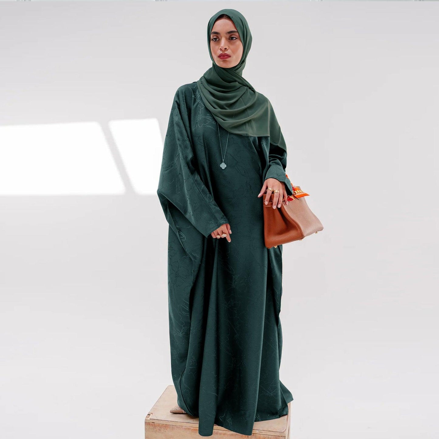 Layla Elegant Kaftan Maxi Dress | Ramadan Party Gown for Muslim Women - Mahathelabel