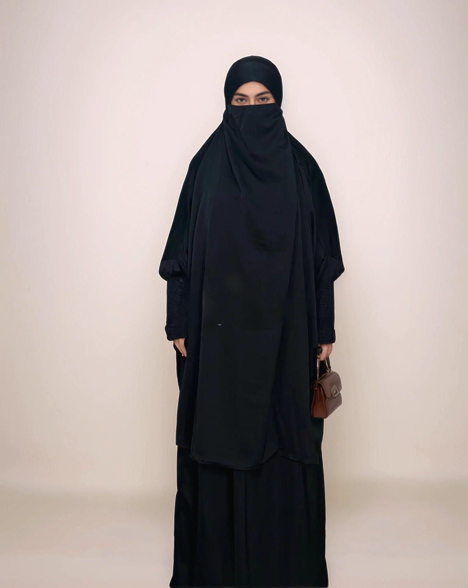 MH25 Multi-Color Two-Piece Jilbab Set Modest Muslim Prayer Dress