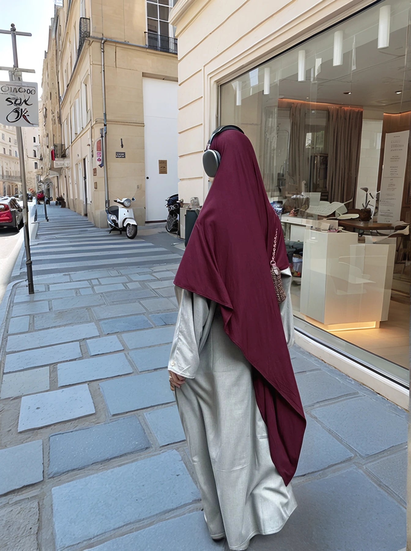 Safiyyah Jersey One-Layer Long Khimar | Breathable & Modest Muslim Hijab for Women