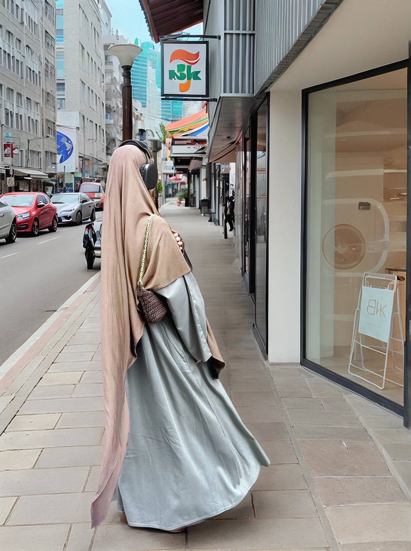 Safiyyah Jersey One-Layer Long Khimar | Breathable & Modest Muslim Hijab for Women