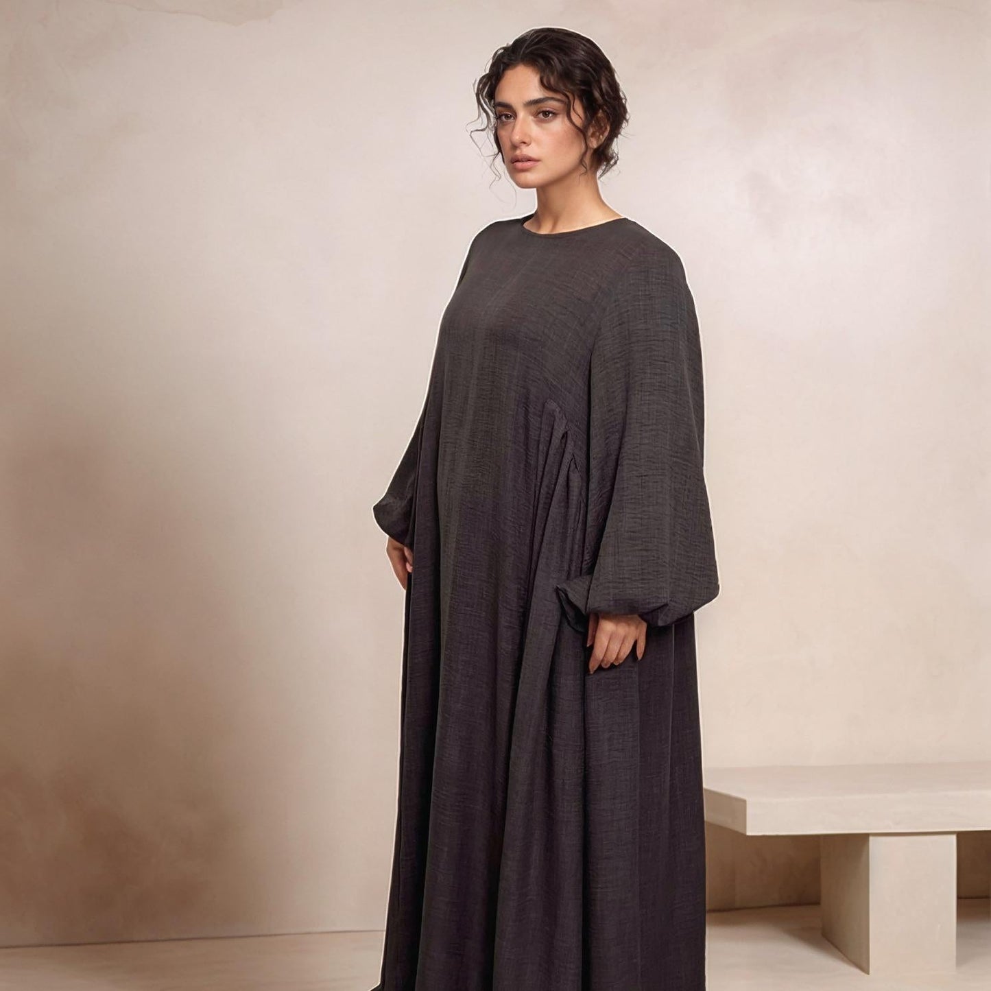 MH18 Nursing Zip Pocket Abaya – Single-Zip, Reversible Front/Back Wear for Prayer, Umrah & Hajj