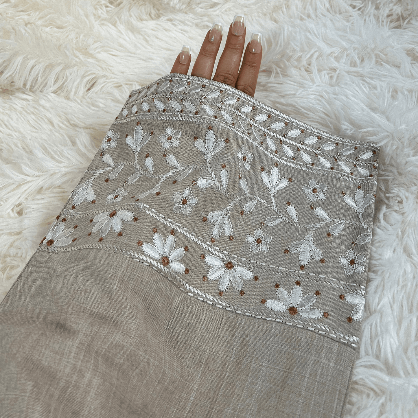 Ramadan Dubai Abaya Dress - Soft Embroidery Kefiyyeh Belted Robe | Modest Islamic Clothing for Women - Mahathelabel