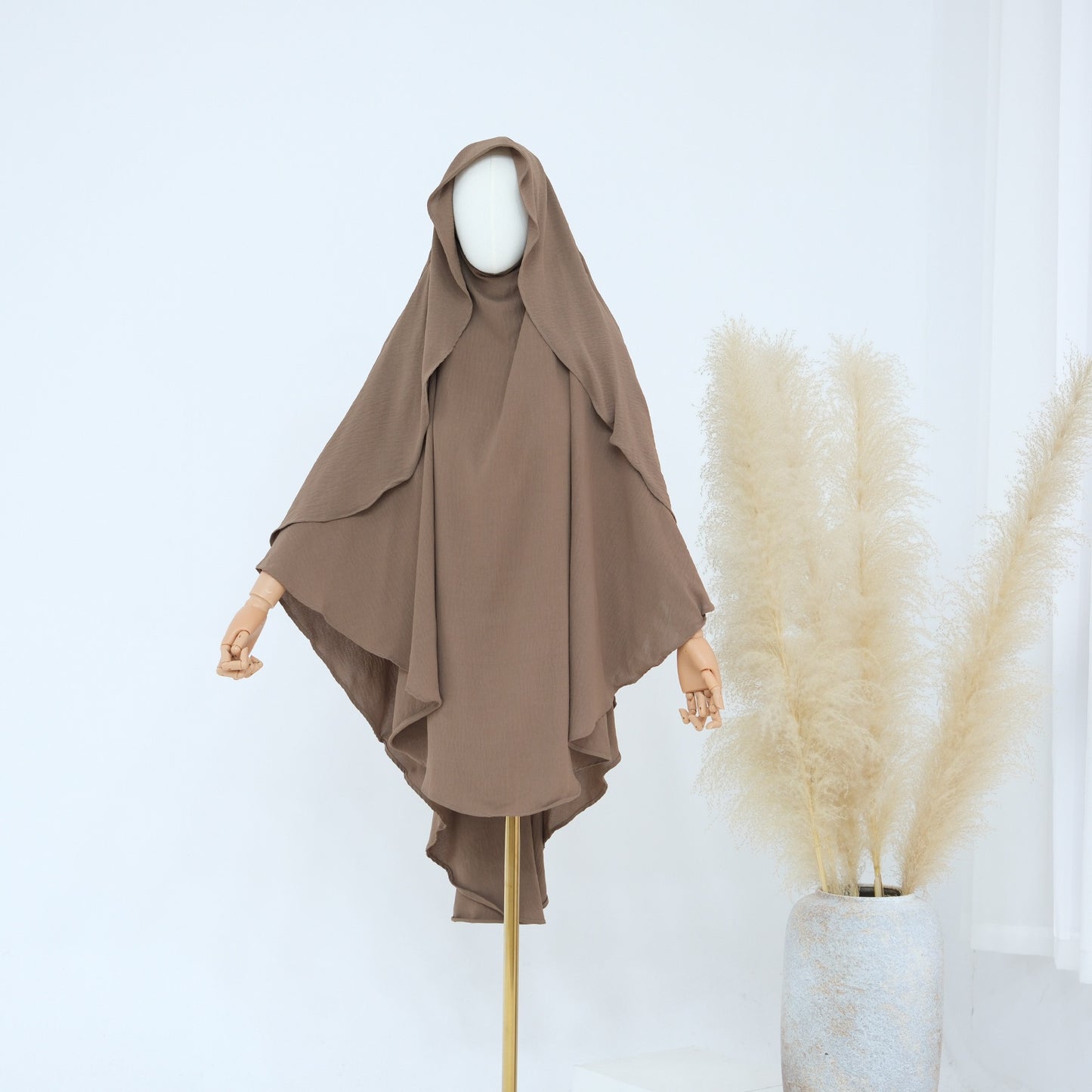 MH29 One-Layer Crepe Khimar │ Breathable Prayer Hijab