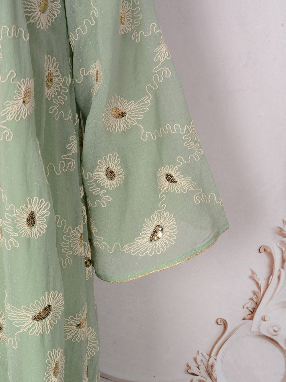 MH133 Luxury Embroidered Sequin Abaya Dress – Elegant Pink Modest Kaftan for Eid & Special Occasions