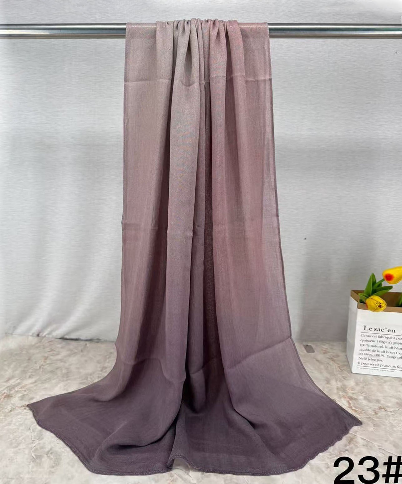 MH007 Floral Modal Hijab - Artistic Print Headscarf for Muslim Women