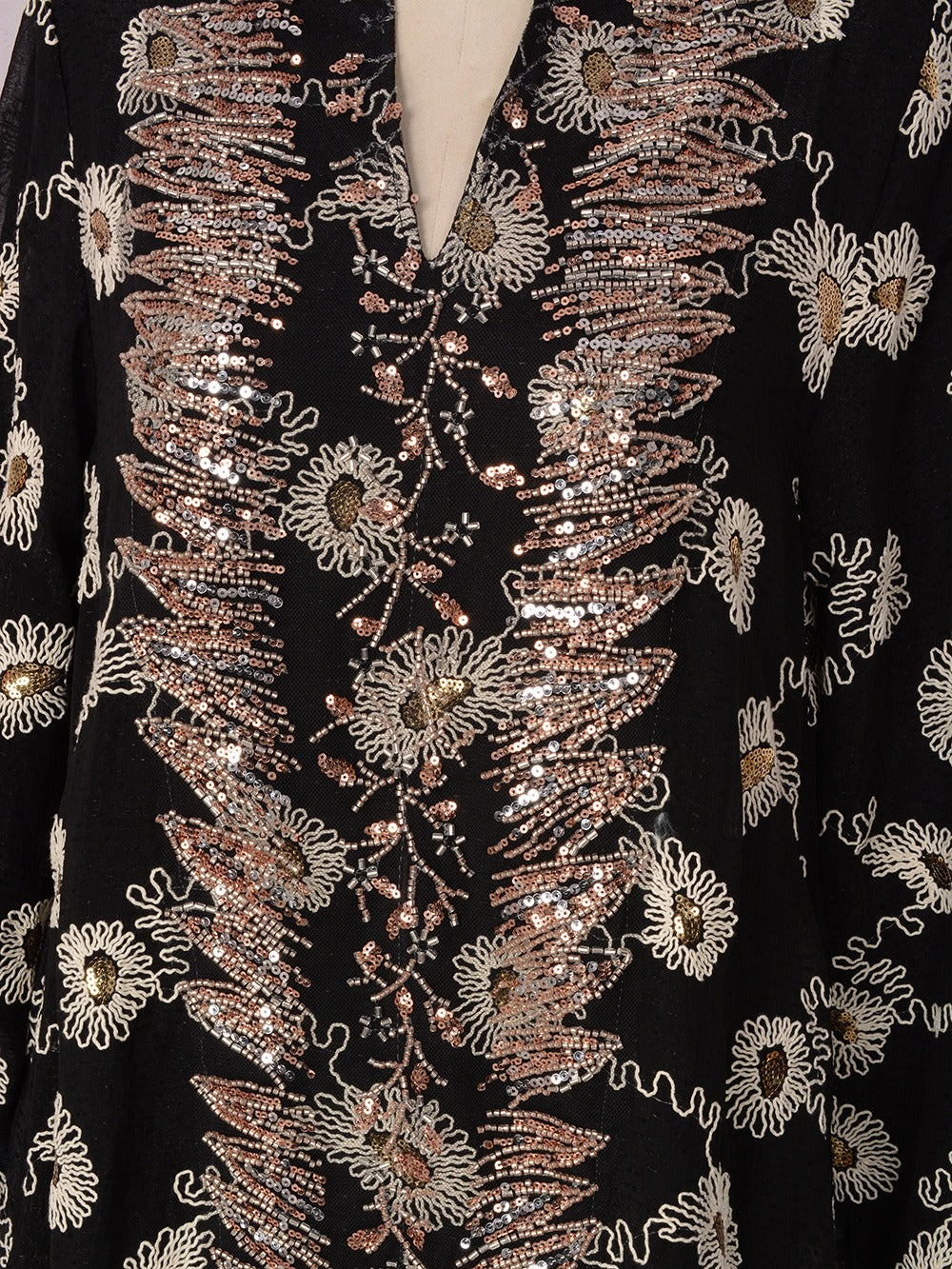 MH133 Luxury Embroidered Sequin Abaya Dress – Elegant Pink Modest Kaftan for Eid & Special Occasions