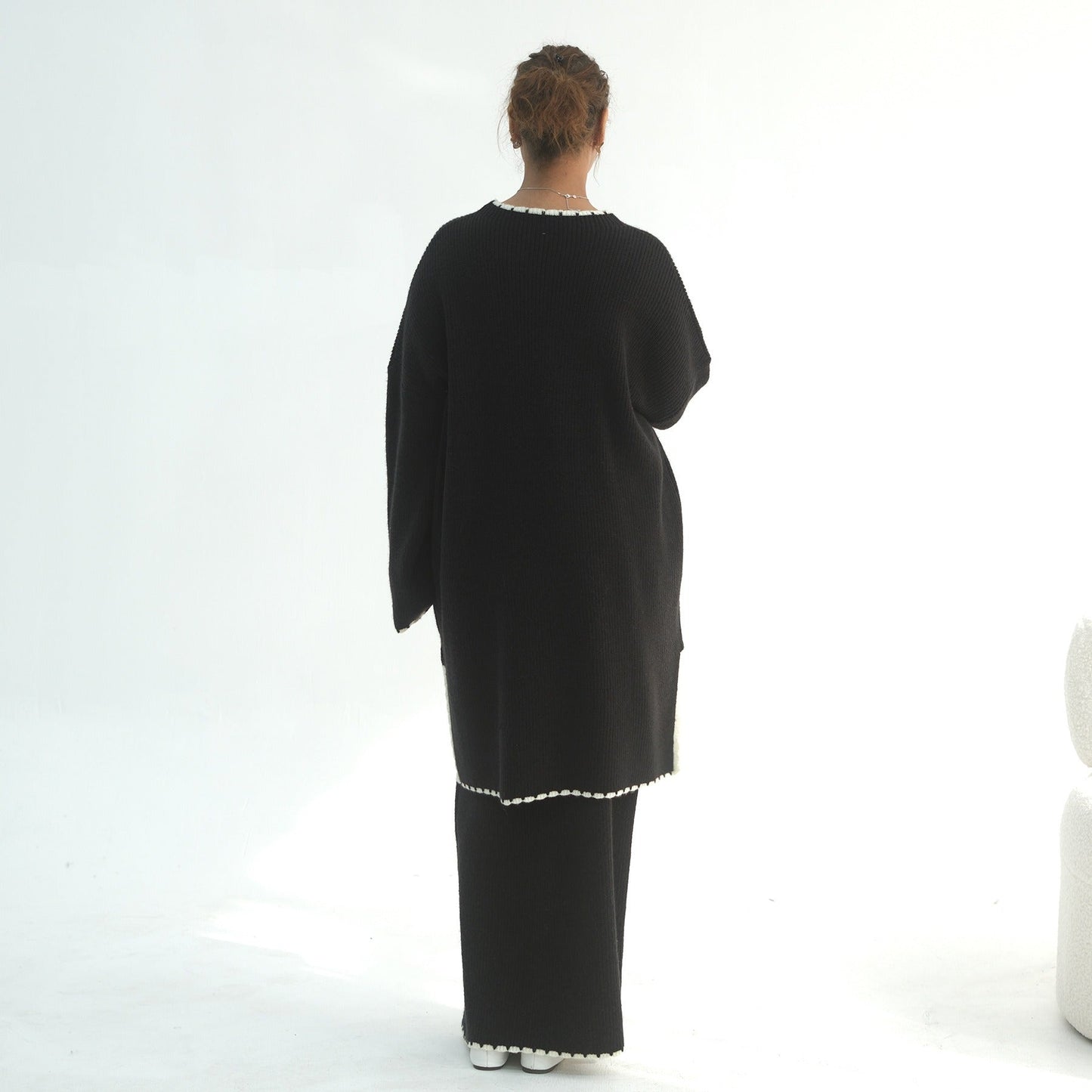 Thick Knit Winter 2-Piece Set | Warm Modest Fashion Skirt & Top | MH117