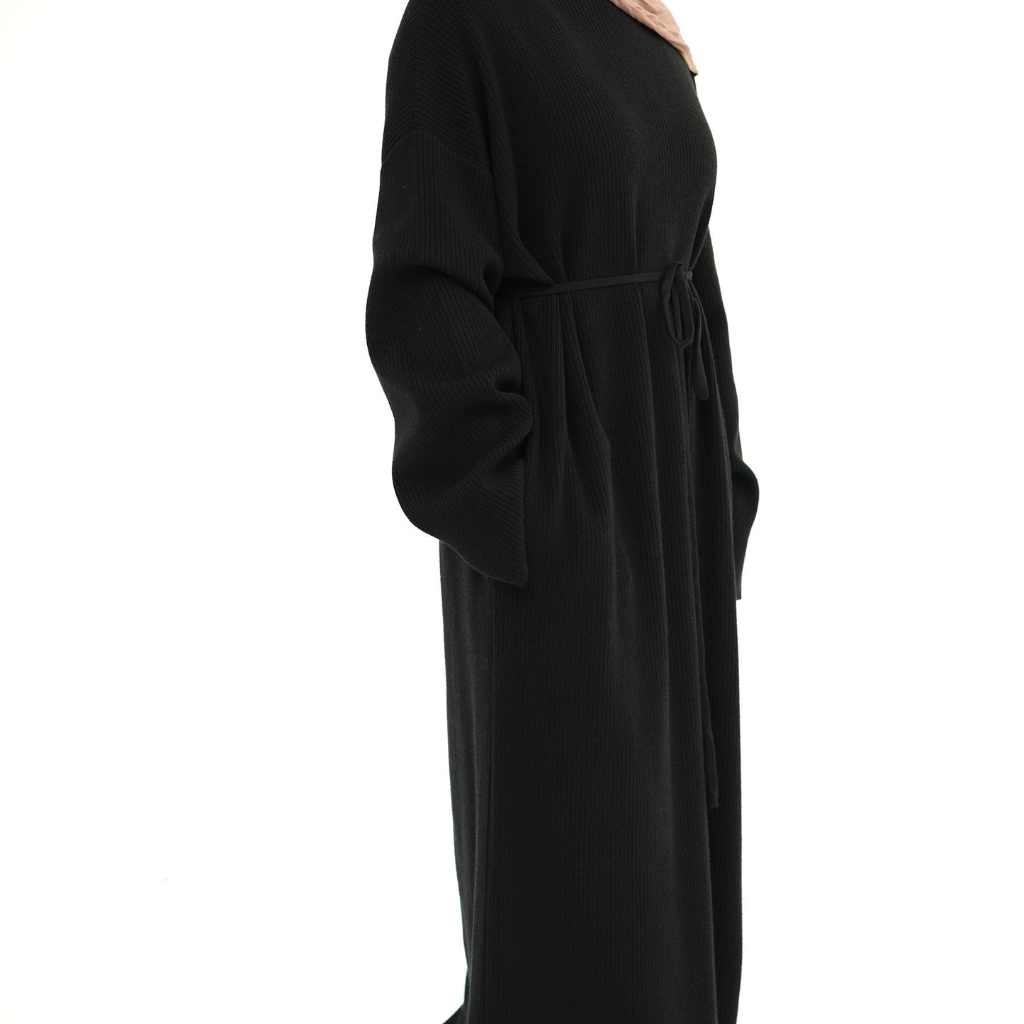 MH96 Winter Abaya for Women – Thick Knit, Loose Fit, Long Sleeve Modest Islamic Dress