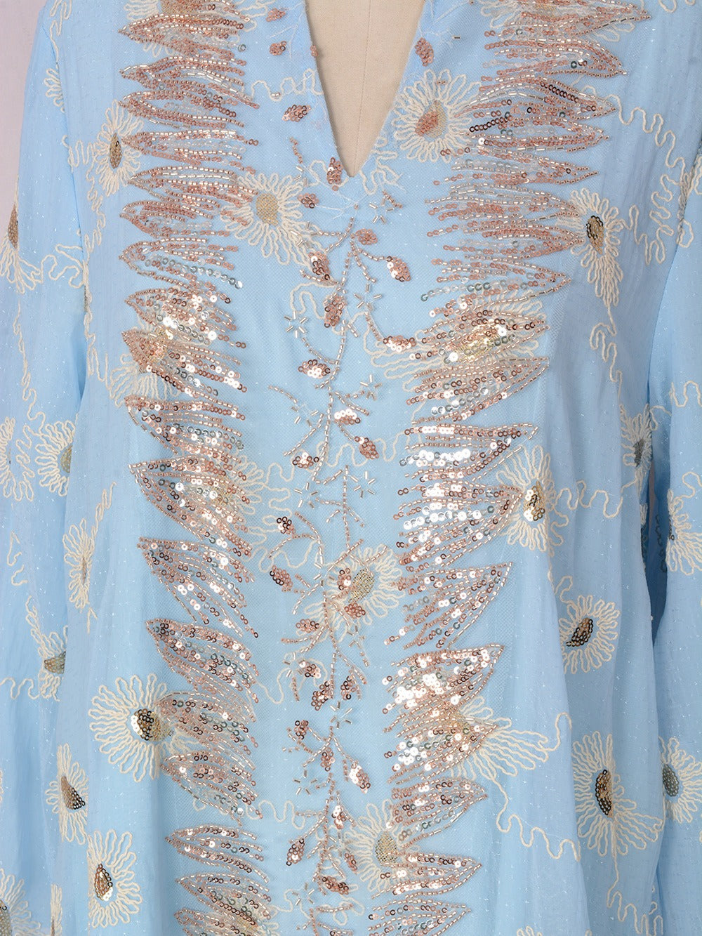 MH133 Luxury Embroidered Sequin Abaya Dress – Elegant Pink Modest Kaftan for Eid & Special Occasions