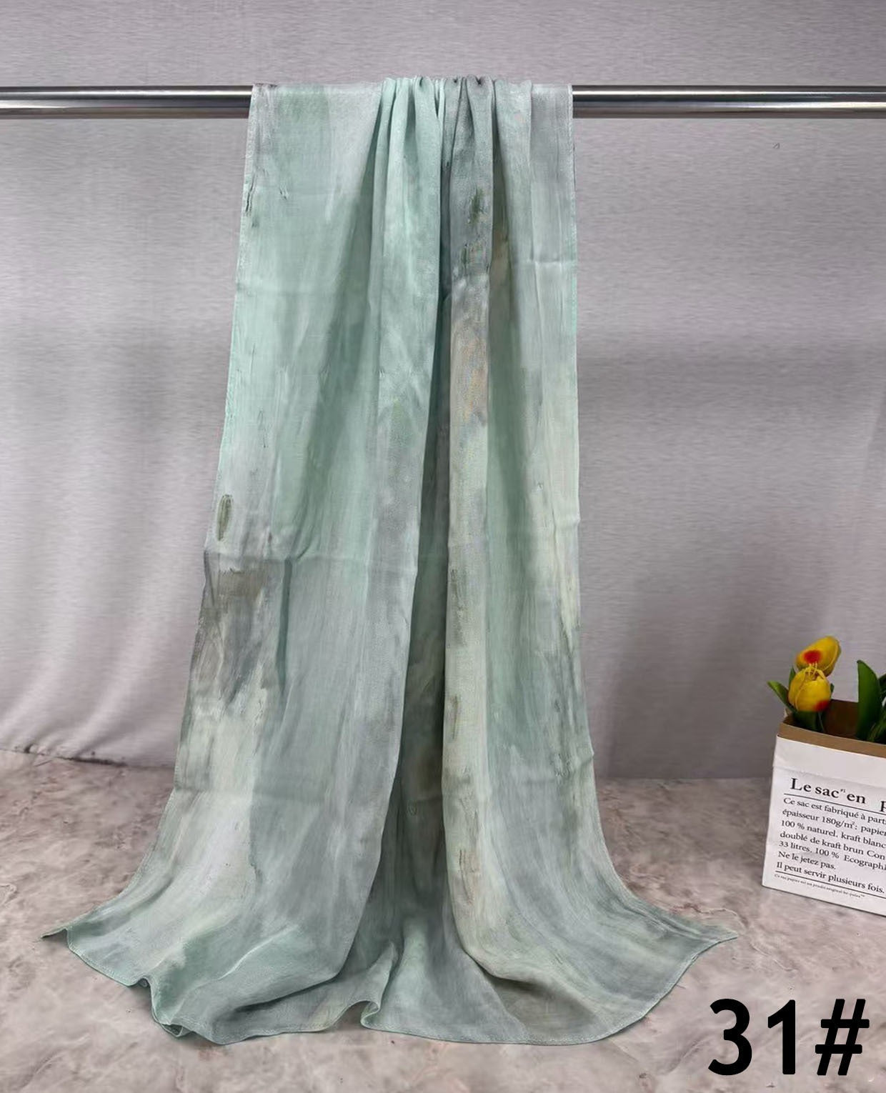 MH008 Silky Modal Hijab - Vibrant Print Wrap Scarf for Women