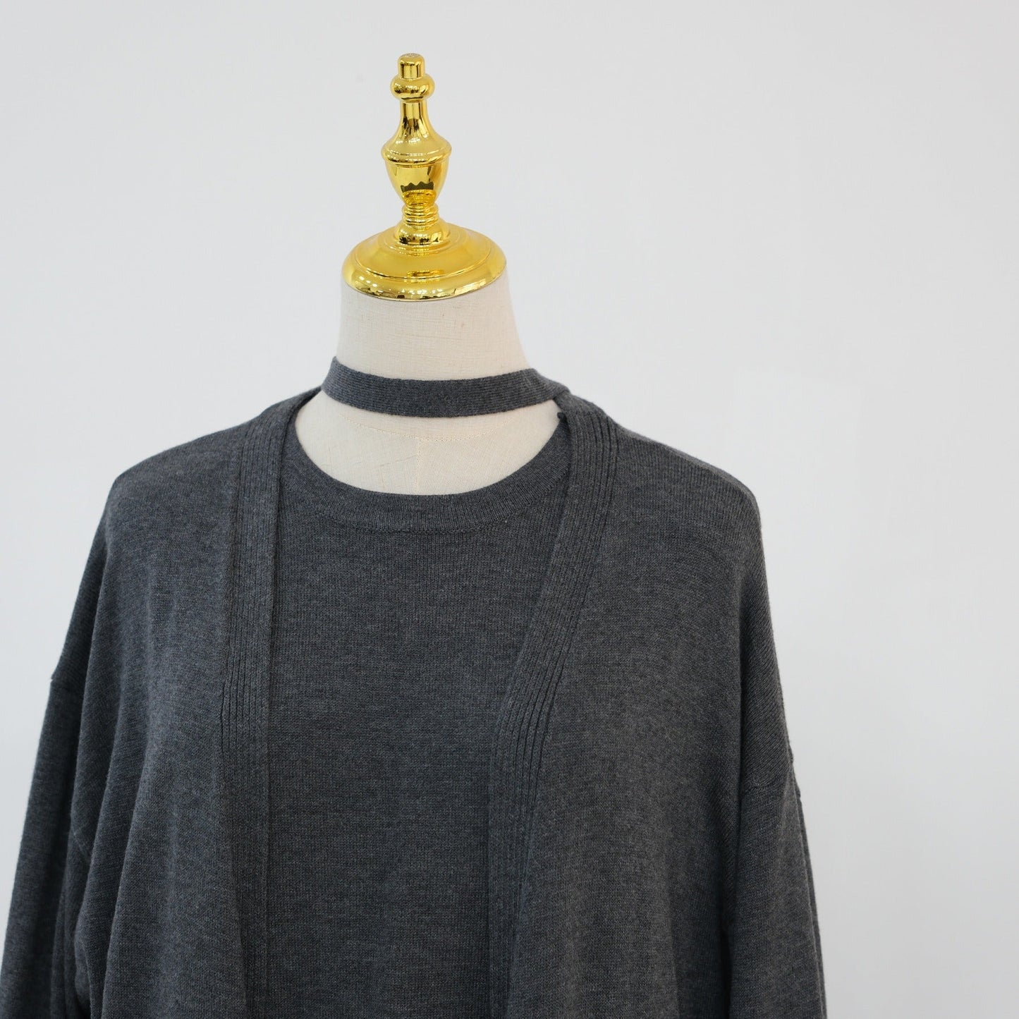 Knitted 3-Piece Set Skirt Top Cardigan | Modest Fashion Outfit | MH116