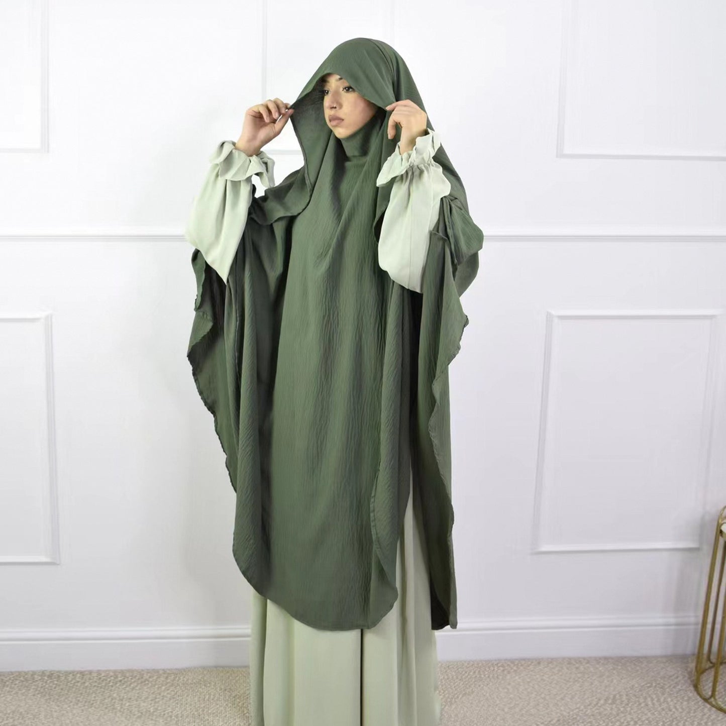 MH29 One-Layer Crepe Khimar │ Breathable Prayer Hijab