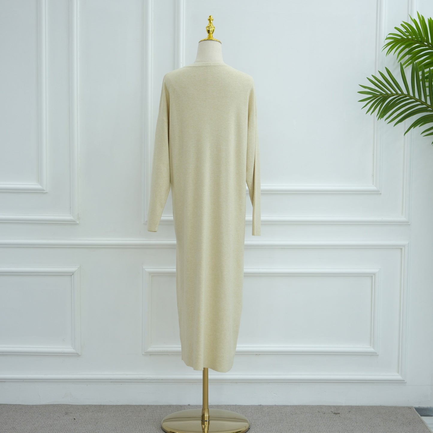 MH103 Autumn Winter Knit Maxi Dress for Muslim Women | Modest Long Sleeve Dress | No Hijab Included