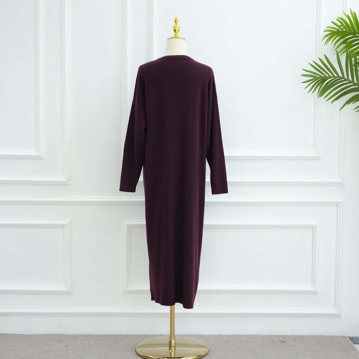 MH103 Autumn Winter Knit Maxi Dress for Muslim Women | Modest Long Sleeve Dress | No Hijab Included