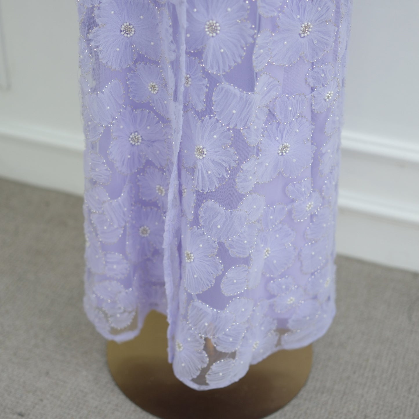 MH90 Beaded Lace Abaya Set – Embroidered Open Abaya, Optional Hijab & Inner Dress