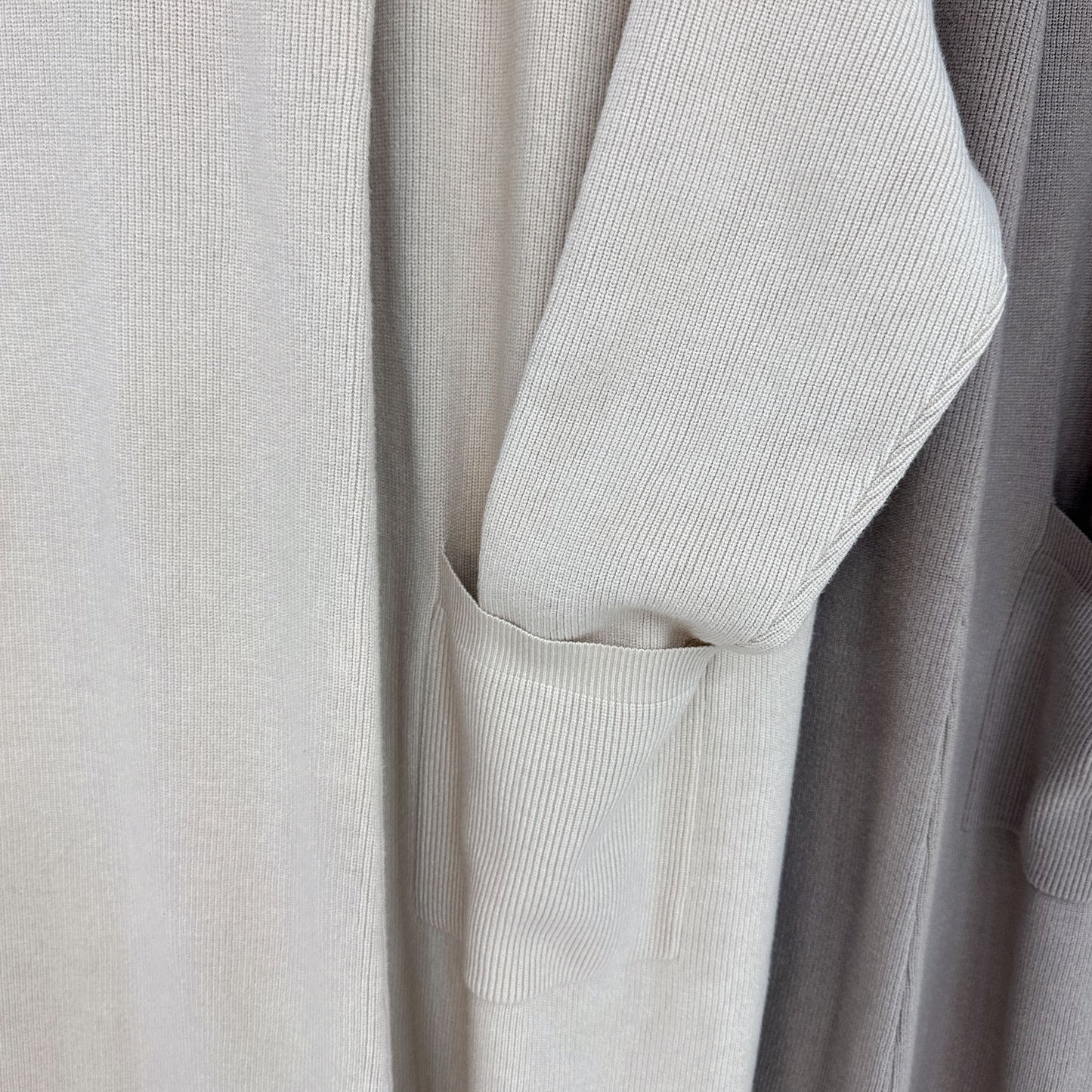 MH82 Winter Knit Abaya Set – 2-Piece Modest Co-ord (Open Cardigan + Inner Dress) with Pockets