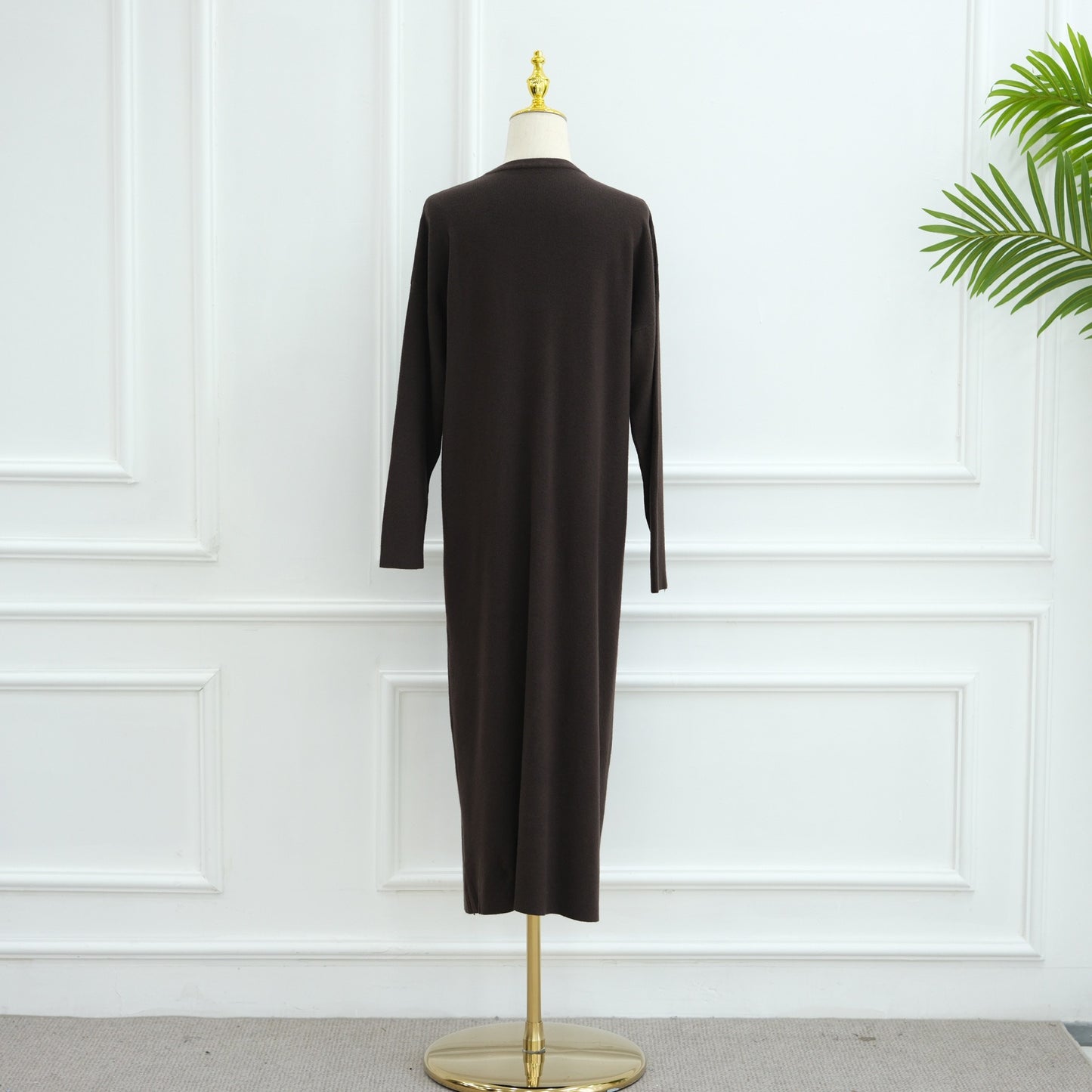 MH103 Autumn Winter Knit Maxi Dress for Muslim Women | Modest Long Sleeve Dress | No Hijab Included