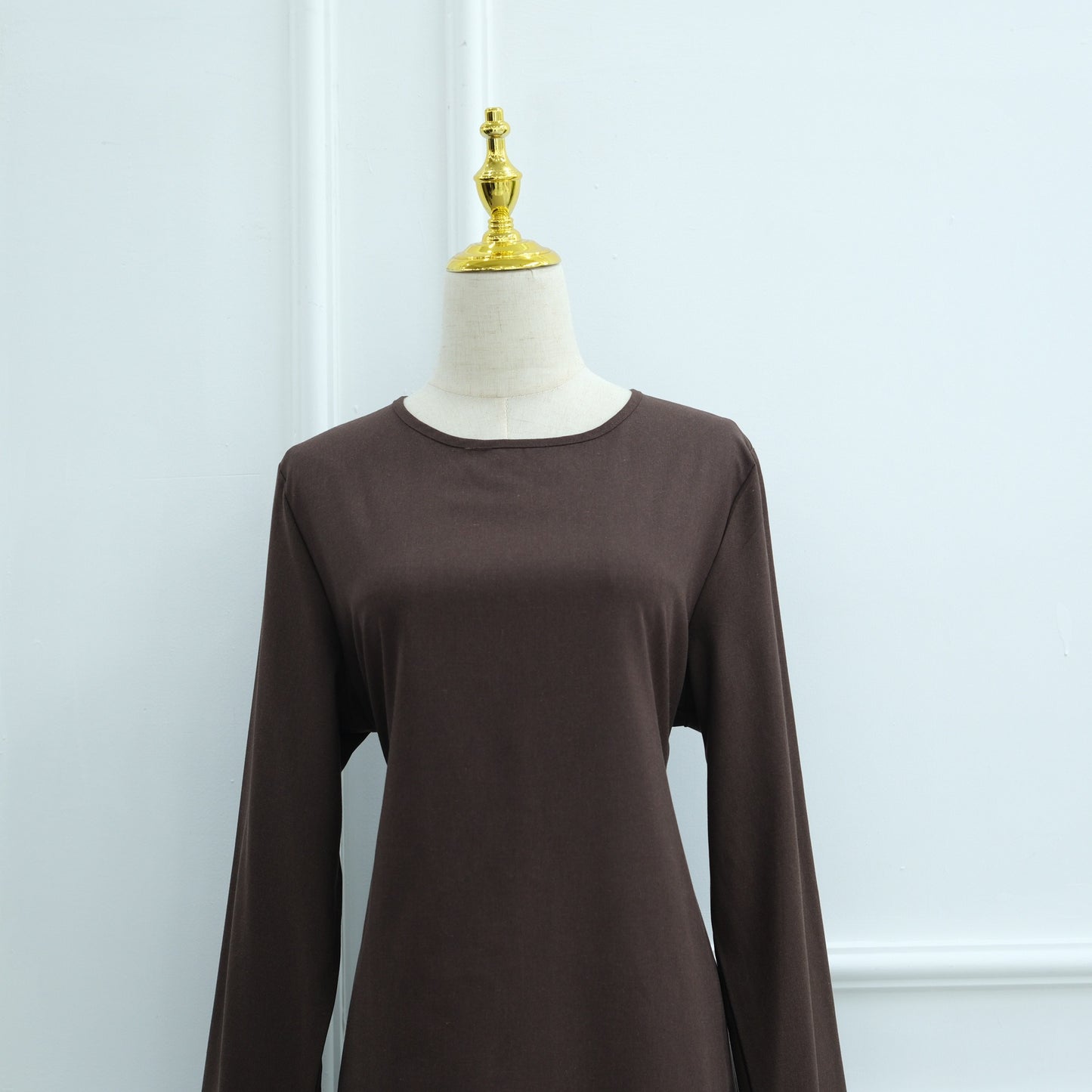 MH87 Modest Cotton-Linen Two-Piece Set – Asymmetric Drape Top & Maxi Skirt | Muslim Women Outfit for Eid & Daily Wear