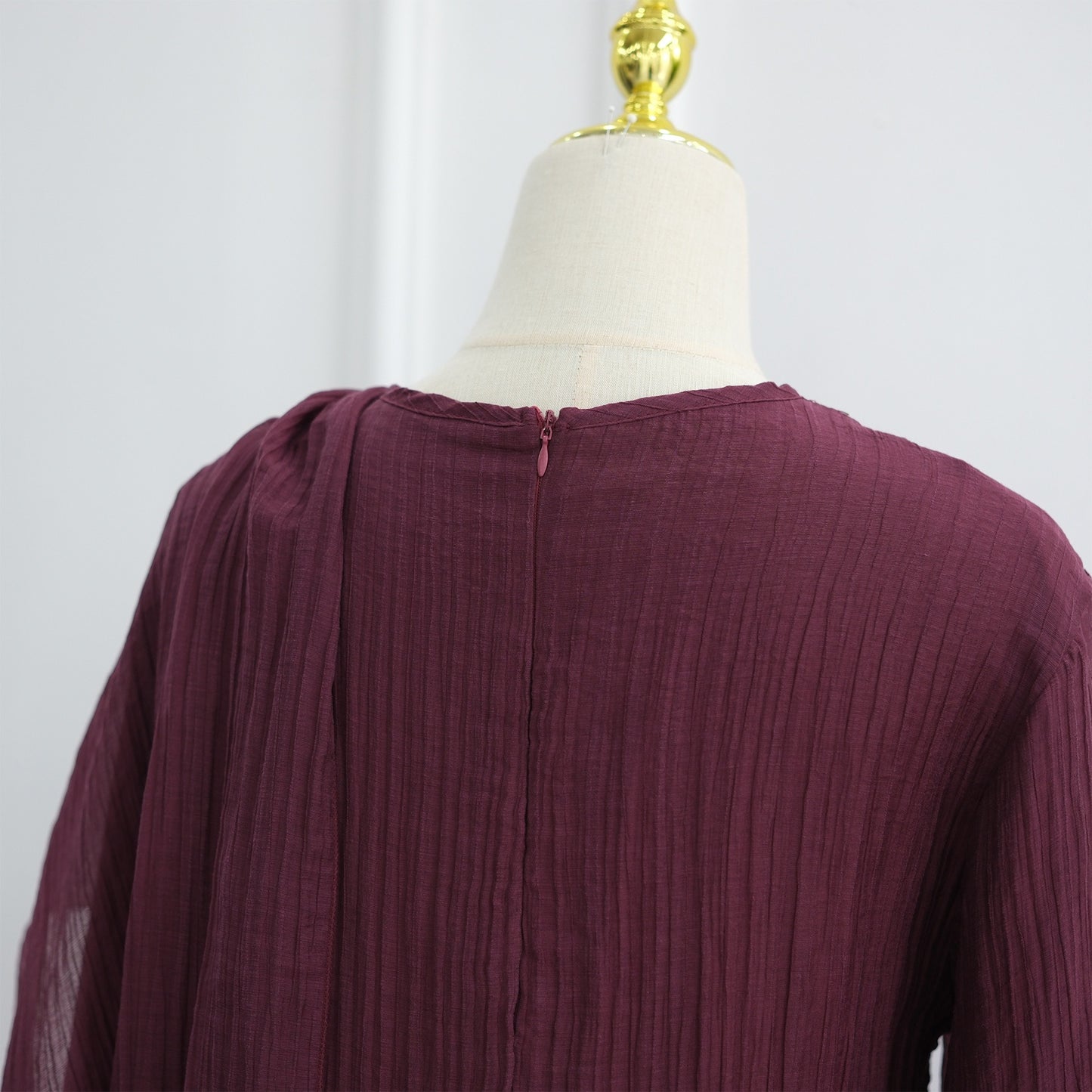 MH86 Double-Layer Abaya Dress – Solid Color, Tencel-Feel Stretch Knit Modest Maxi