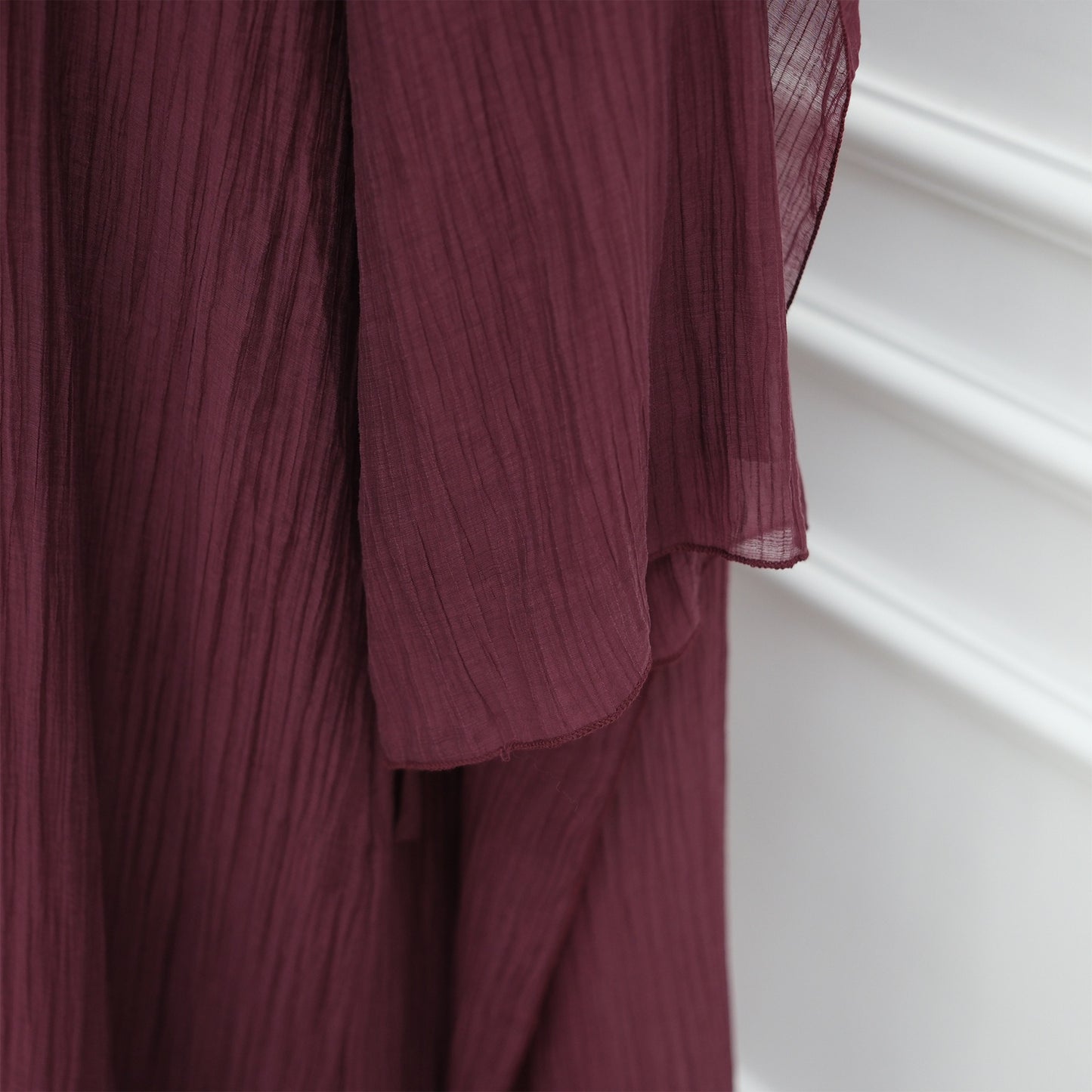 MH86 Double-Layer Abaya Dress – Solid Color, Tencel-Feel Stretch Knit Modest Maxi