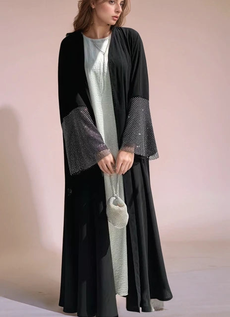 Diamond Sleeves Cardigan Abaya for Women |MAHA THE LABEL - MAHA THE LABEL