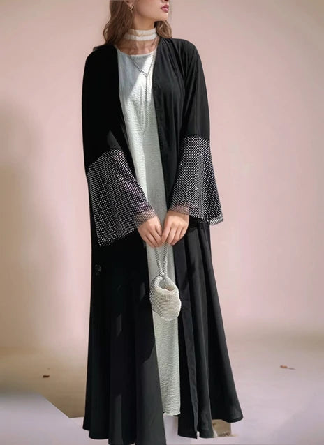 Diamond Sleeves Cardigan Abaya for Women |MAHA THE LABEL - MAHA THE LABEL