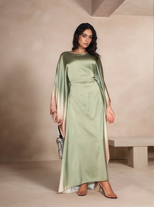 Farasha Luxe Abaya | Elegant Butterfly-Inspired Modest Wear – Maha The Label - MAHA THE LABEL