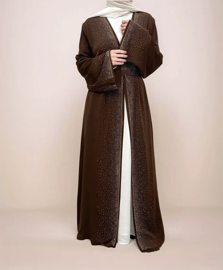 Galaxy Glitter Diamond Robe-Coffee | MAHA THE LABEL - MAHA THE LABEL