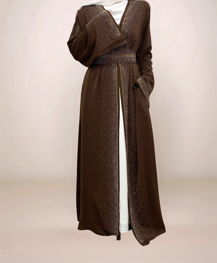 Galaxy Glitter Diamond Robe-Coffee | MAHA THE LABEL - MAHA THE LABEL