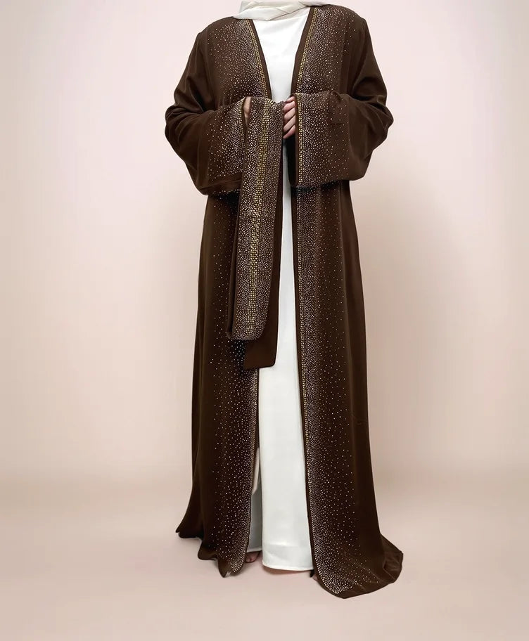 Galaxy Glitter Diamond Robe-Coffee | MAHA THE LABEL - MAHA THE LABEL