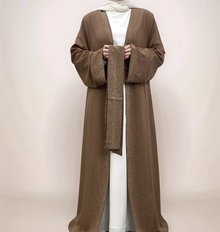 Galaxy Glitter Diamond Robe-Tan| MAHA THE LABEL - MAHA THE LABEL