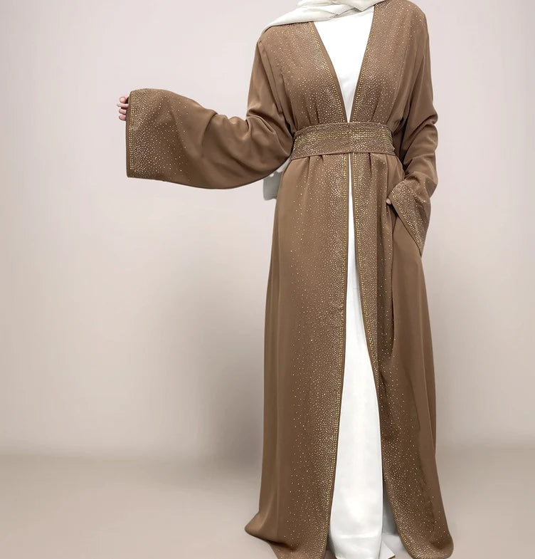 Galaxy Glitter Diamond Robe-Tan| MAHA THE LABEL - MAHA THE LABEL